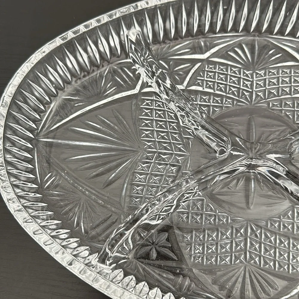 Libbey Clarion 4 Part Divided Serving Tray Vintage
